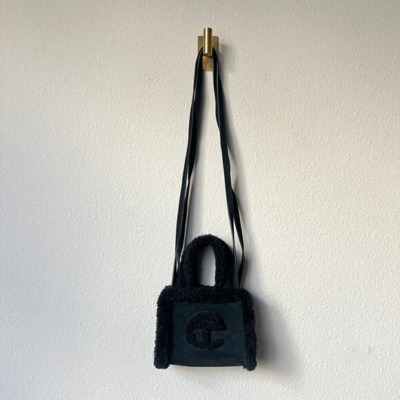 Telfar x Ugg Black Shearling Suede Small Shopping Bag - Picture 2 of 8